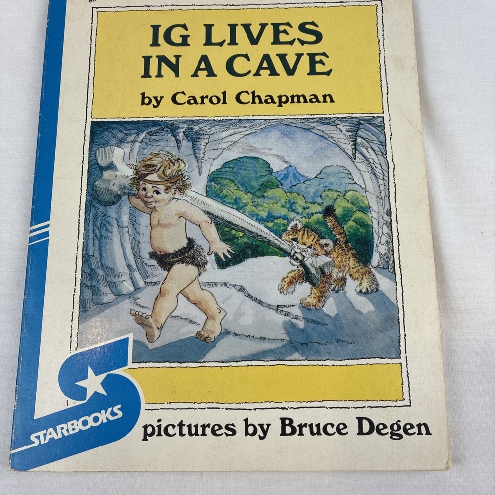 Ig‎ Lives In A Cave Carol Chapman Bruce Degen Vtg 1980 Starstream Children Book